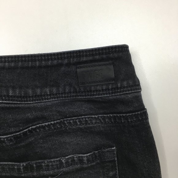 PAIGE Premium Denim Riot Wash Hoxton Ankle Peg Belted Raw Edge Hem Jeans - Picture 13 of 15